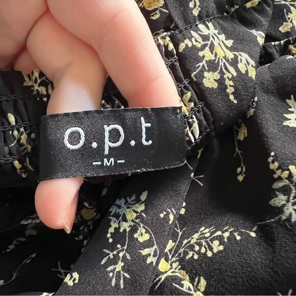 O.P.T. Toile de Jouy Black Floral Print Midi Dress - Picture 7 of 9